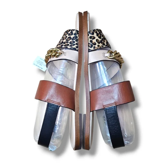 NWT Coach Heather Leopard Print Calf Hair Leather Sandals G4777 Size 7.5B EU38 - Picture 8 of 16